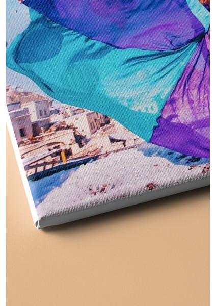 Sayılarla Boyama Seti Kasnaklı Uçan Balonlar ve Kadın 50 x 65 cm modelleri