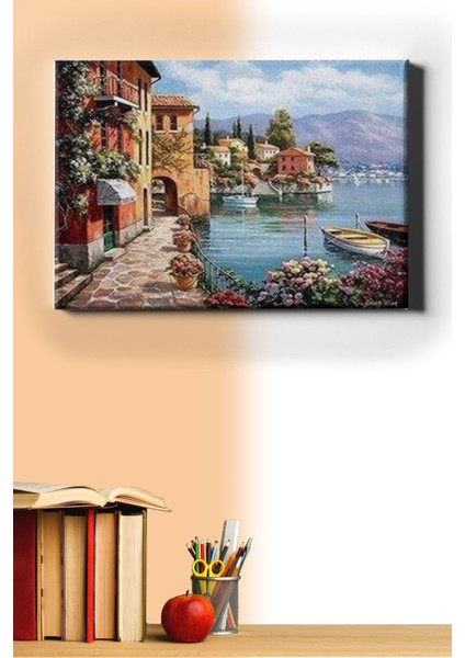 Sayılarla Boyama Seti Kasnaklı Yalı Sahili 50 x 65 cm