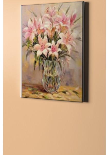 Sayılarla Boyama Seti Kasnaklı Zarif Zambak 40 x 50 cm