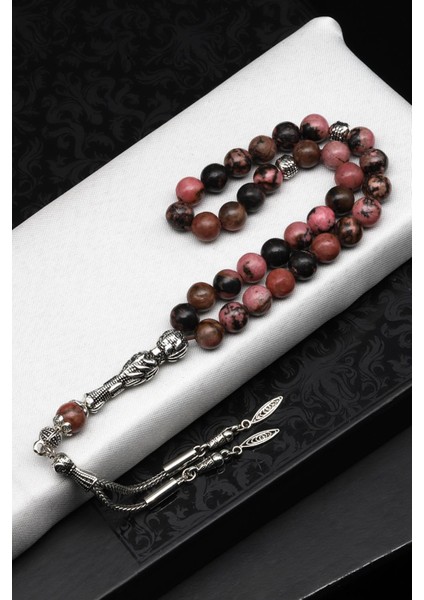 Rodonit Doğal Taş Tesbih 8 mm Küre Kesim