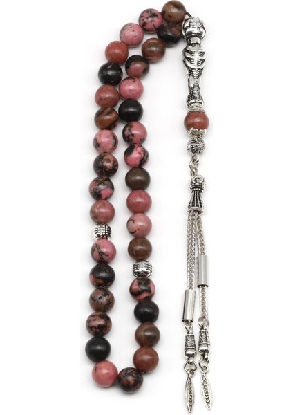 Rodonit Doğal Taş Tesbih 8 mm Küre Kesim fiyatları