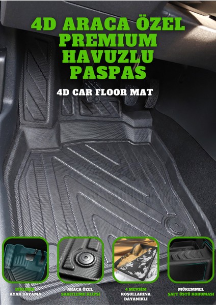 Natur Forcer Skoda Fabia 2022 Sonrası 4d Premium Havuzlu Paspas