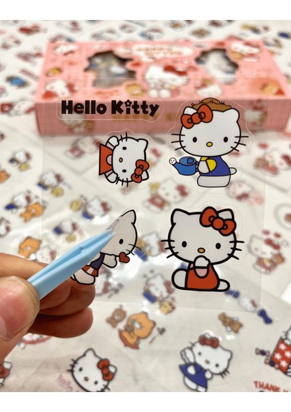 Sanrio Karakter Hello Kitty 20 Yaprak Pet Sticker 20 Yaprak Kağıt Sticker