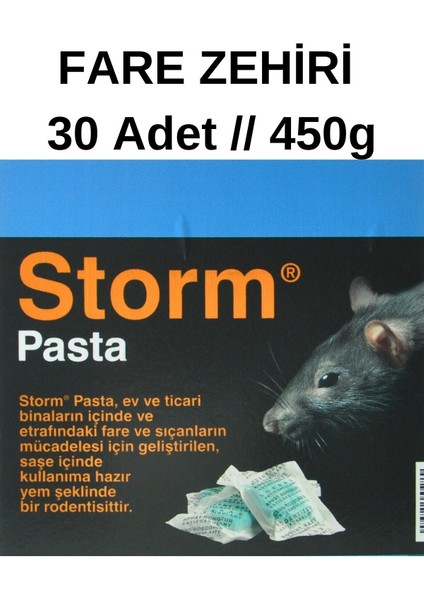 Storm Pasta 30 Adet 450 gr Fare ve Sıçan Yemi / Zehiri / Ilacı