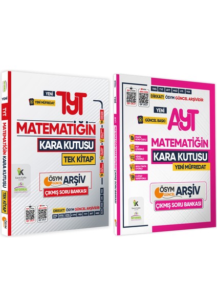 2025 YKS-TYT Matematik Tek Kitap ve AYT Matematiğin Kara Kutusu Çıkmış Soru Bankası 2’li Set Çözümlü