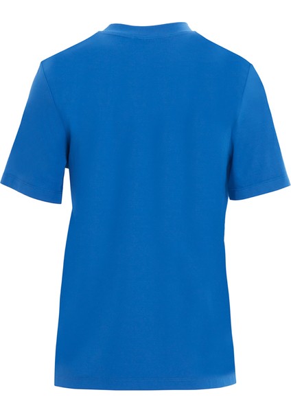 Bisiklet Yaka Kısa Kollu Basic Mavi Tshırt modelleri