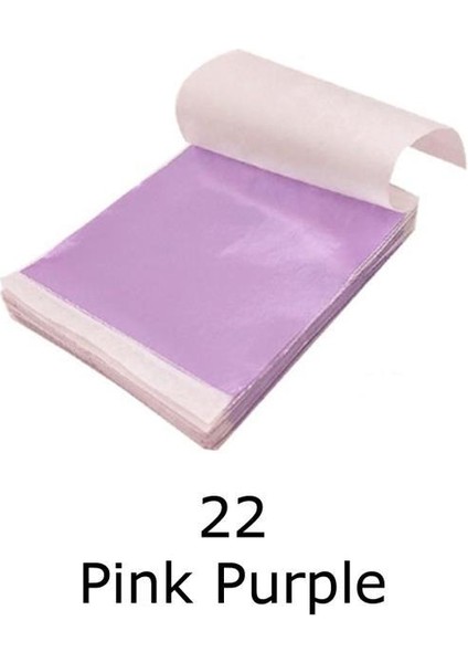 Varak Kaplama Yaprak Metalik Folyo 9X9CM 10LU 22 Pink Purple R5799F-22