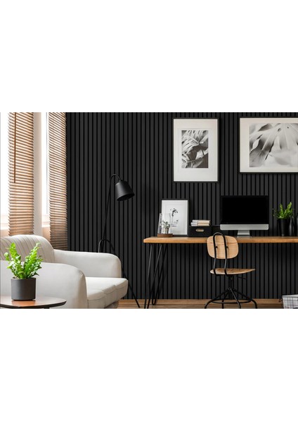 VERA Dekor 100 x 275 cm Siyah Akustik Duvar Paneli /mdf/4mm Keçe/ 9mm Çıta fiyatları