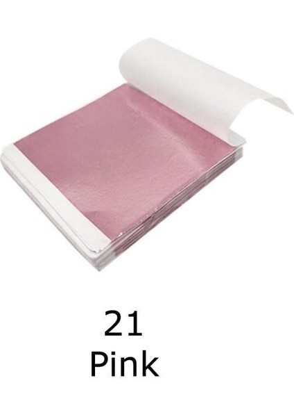 Varak Kaplama Yaprak Metalik Folyo 9X9CM 10LU 21 Pink R5799F-21