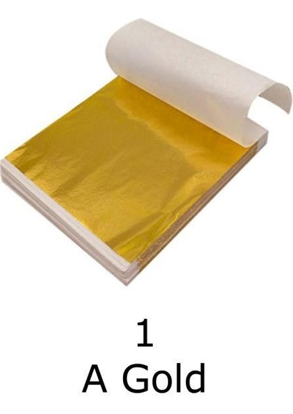 Varak Kaplama Yaprak Metalik Folyo 9X9CM 10LU Paket 1 A Gold R5799F-1