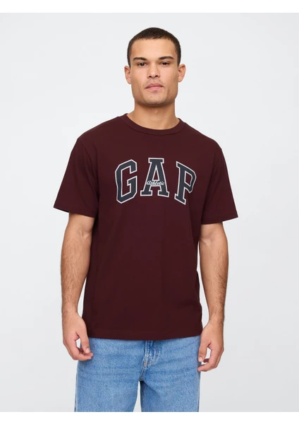 Erkek Bordo Gap Logo T-Shirt