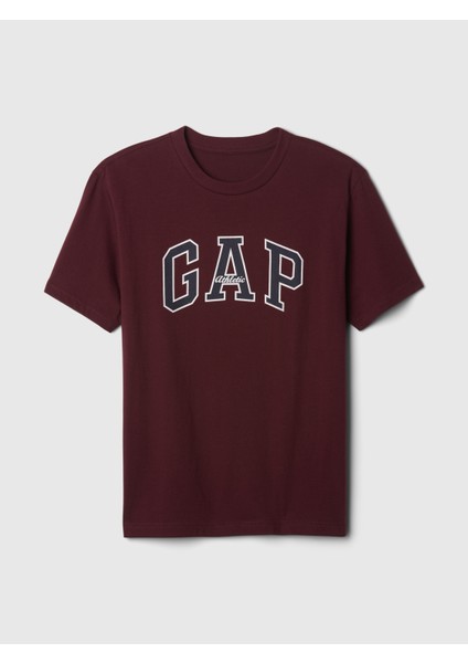 Erkek Bordo Gap Logo T-Shirt