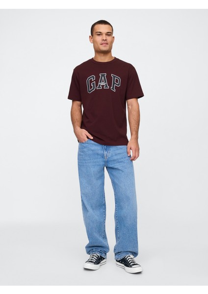 Erkek Bordo Gap Logo T-Shirt