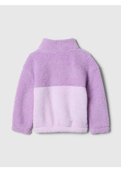 Kız Bebek Lila Gap Logo Geri Dönüştürülmüş Sherpa Sweatshirt fiyatları