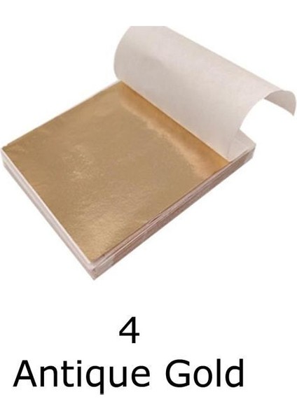 Varak Kaplama Yaprak Metalik Folyo 9X9CM 10LU Paket 4 Antique Gold R5799F-4