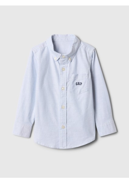 Erkek Bebek Açık Mavi Gap Logo Oxford Gömlek