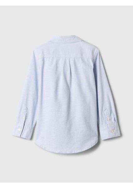 Erkek Bebek Açık Mavi Gap Logo Oxford Gömlek modelleri