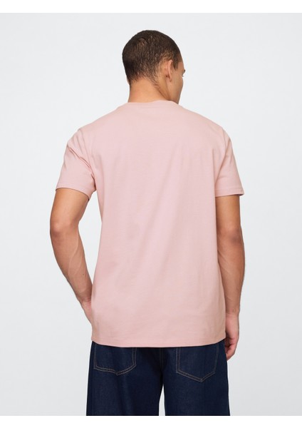 Erkek Pembe Gap Logo T-Shirt
