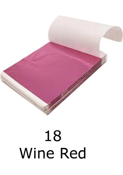 Varak Kaplama Yaprak Metalik Folyo 9X9CM 10LU 18 Wine Red R5799F-18