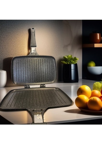 Ocak Üstü Döküm El Tost Makinesi 29x19cm Casting Quality CR-571