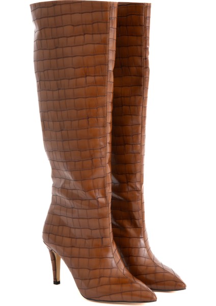 Shiny Kahve Croco Çizme fiyatları