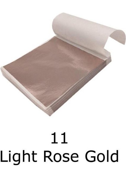 Varak Kaplama Yaprak Metalik Folyo 9X9CM 10LU Paket 11 Light Rose Gold R5799F-11