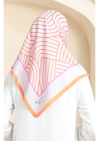 Soft Pamuk Eşarp 19089-14 Toz Pembe Turuncu modelleri