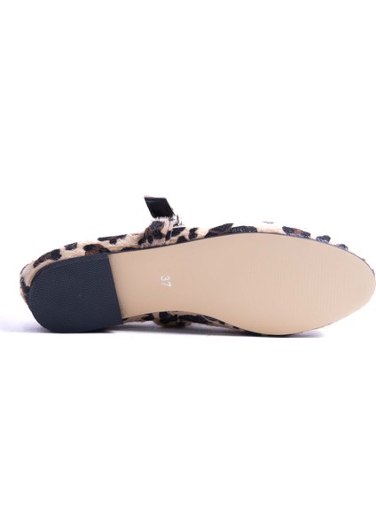 Tassel Leopar Taş Detaylı Babet modelleri