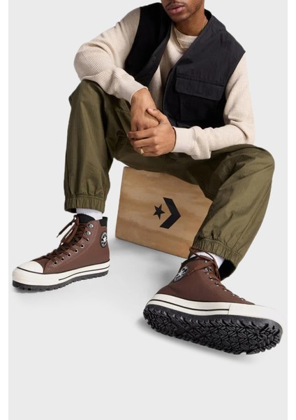 Chuck Taylor Logolu Deri Su Geçirmez Sneaker Ayakkabı Ayakkabı A08559C 202