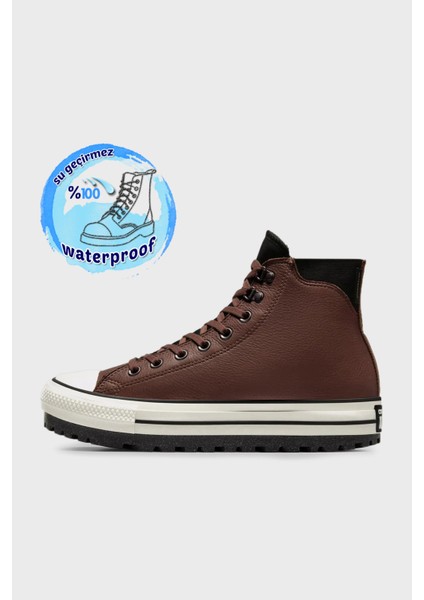 Chuck Taylor Logolu Deri Su Geçirmez Sneaker Ayakkabı Ayakkabı A08559C 202