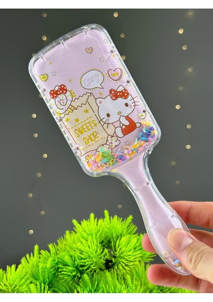 Frozen - Hello Kitty Tarak Dolgu Saplı Lüks Saç Fırçası
