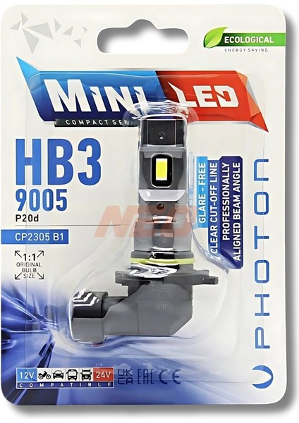 Mini Hb3 9005 Compact LED (Tekli Blister)