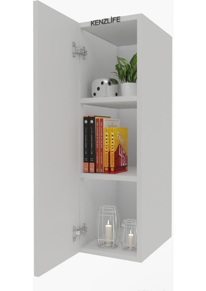 Kenzlife mutfak dolabı irem 090.030.32 byz 2 raflı kapaklı ofis banyo kiler evrak kitaplık