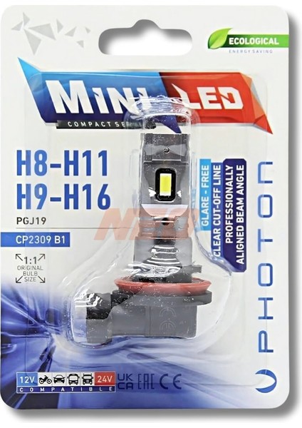 Mini H8 Compact LED (Tekli Blister)