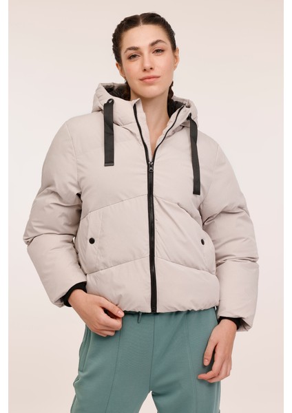 Wl Nora 2-212171010 4pr Gri Kadın Kısa Kaban