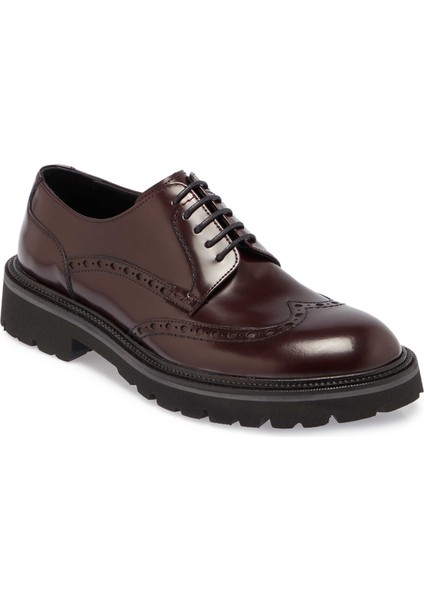 Bordo Hakiki Deri Erkek Klasik Ayakkabı - E24S1AY57069-A36