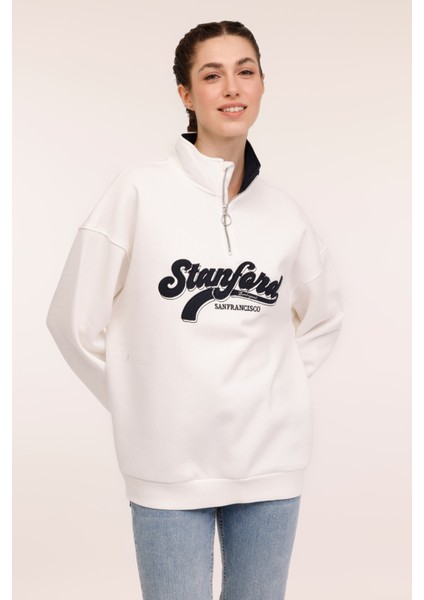 Wl Lynda 16GF958 4pr Ekru Kadın Sweatshirt
