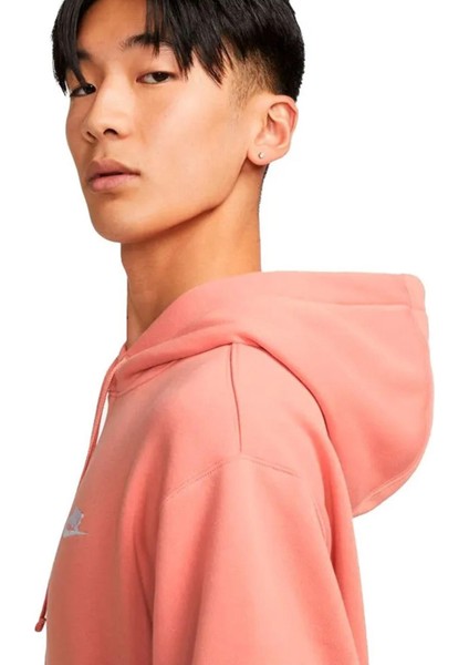 Sportswear Hoodie Fleece Şardonlu Kapüşonlu Bol Kesim Sweatshirt Pembe fırsatları
