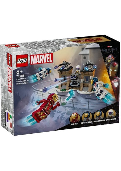 76288 Marvel Iron Man ve Iron Ordusu, Hydra Soldiera Karşı 135 Parça +6 Yaş Byr [byrtek]