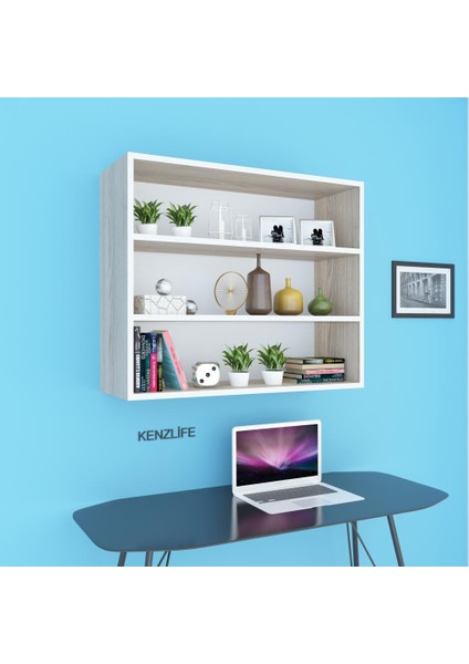 Kenzlife mutfak dolabı ıtır 090.090.30 crd 2 raflı kapaksız ofis banyo kiler evrak kitaplık