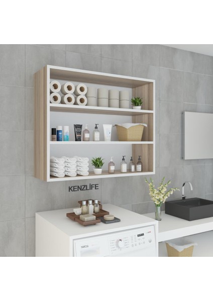 Kenzlife mutfak dolabı ıtır 090.090.30 crd 2 raflı kapaksız ofis banyo kiler evrak kitaplık