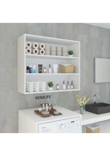 Kenzlife mutfak dolabı ıtır 090x090x30 byz 2 raflı kapaksız