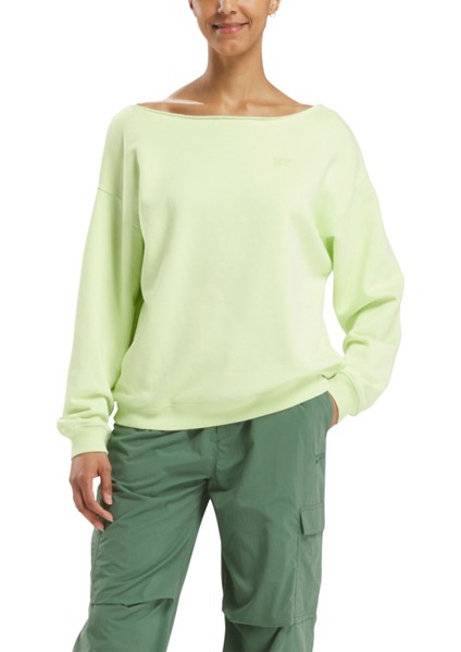 Wde Fleece Coverup A Lıme Kadın Sweatshirt