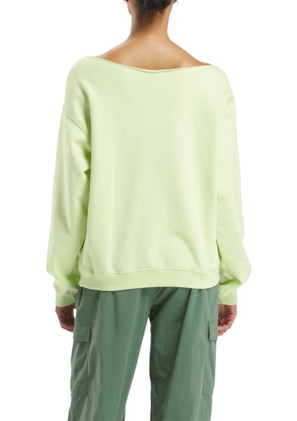 Wde Fleece Coverup A Lıme Kadın Sweatshirt