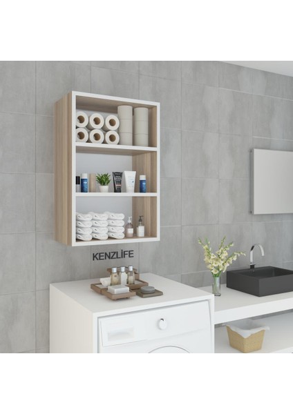 Kenzlife mutfak dolabı ıtır 090.060.30 crd 2 raflı kapaksız ofis banyo kiler evrak kitaplık