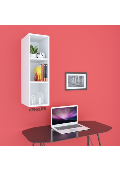 Kenzlife mutfak dolabı ıtır 090.030.30 byz 2 raflı kapaksız ofis banyo kiler evrak kitaplık
