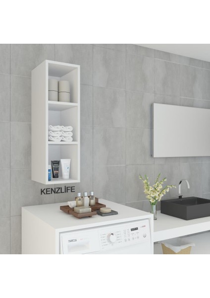 Kenzlife mutfak dolabı ıtır 090.030.30 byz 2 raflı kapaksız ofis banyo kiler evrak kitaplık