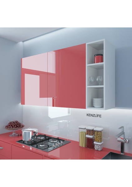 Kenzlife mutfak dolabı ıtır 090.030.30 byz 2 raflı kapaksız ofis banyo kiler evrak kitaplık