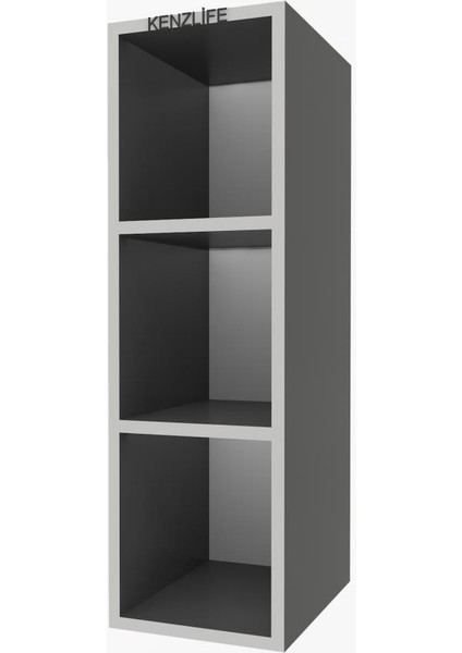 Kenzlife mutfak dolabı ıtır 090.030.30 gri 2 raflı kapaksız ofis banyo kiler evrak kitaplık fiyatları