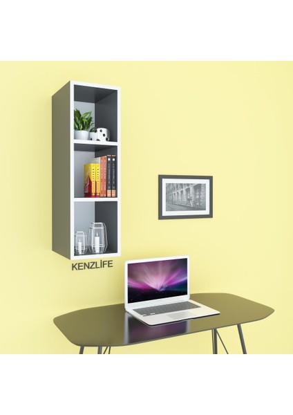 Kenzlife mutfak dolabı ıtır 090.030.30 gri 2 raflı kapaksız ofis banyo kiler evrak kitaplık modelleri